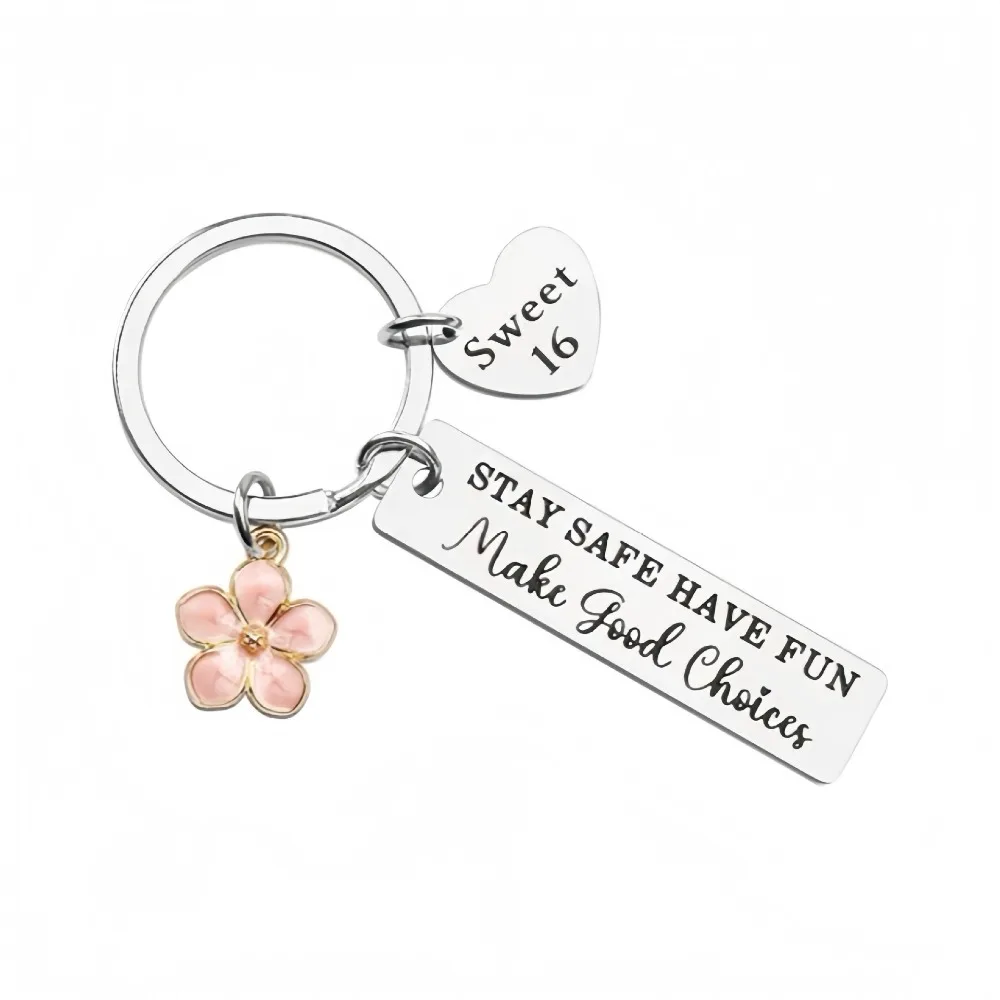 Inspirational Graduation Cute Keychain Engraved Letters Trendy Keyrings for Students Bag Pendant Ornament Commemorative Gifts