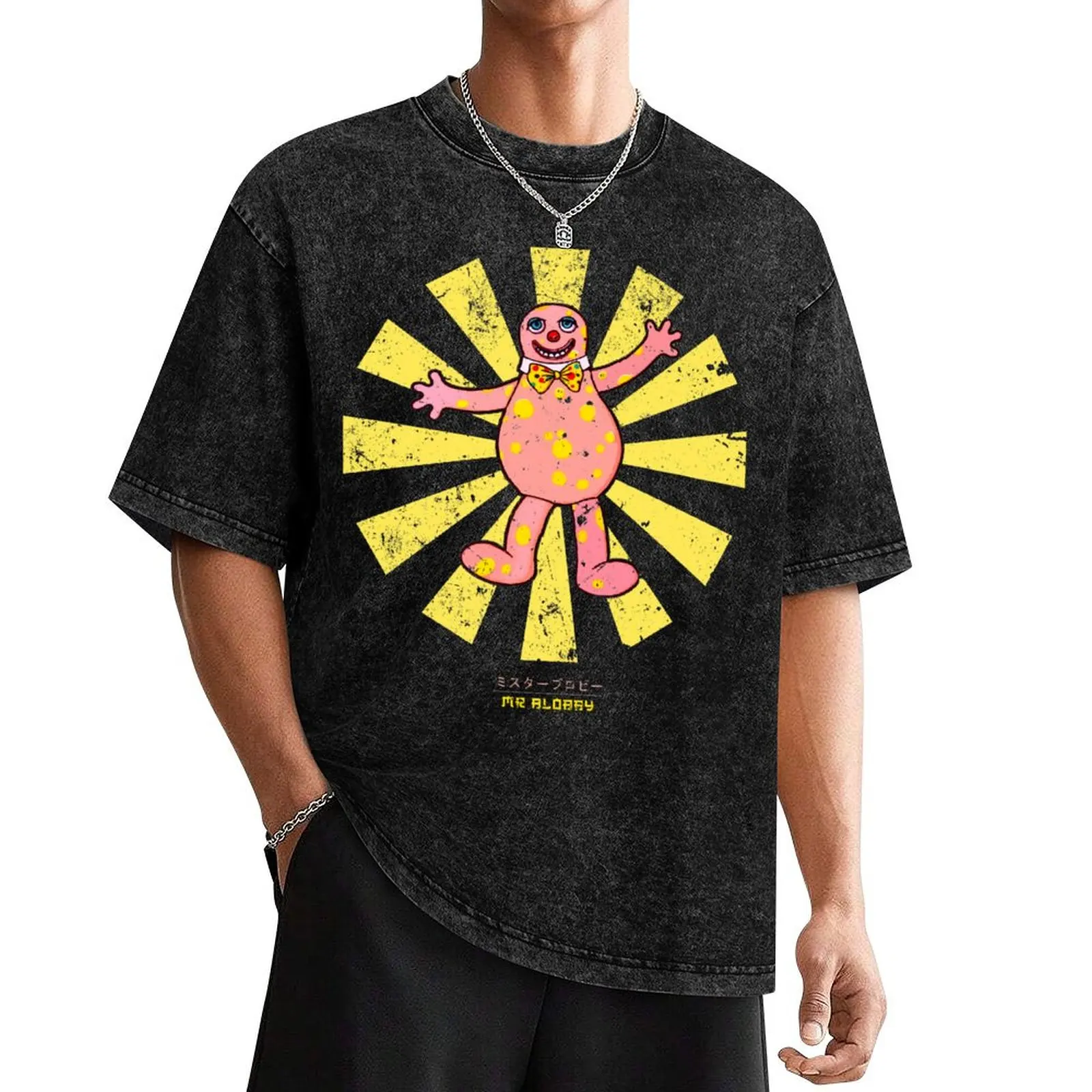 

Mr Blobby Retro Japanese T-Shirt funny shirt cotton clothes Man t-shirt tshirts personalised men clothings