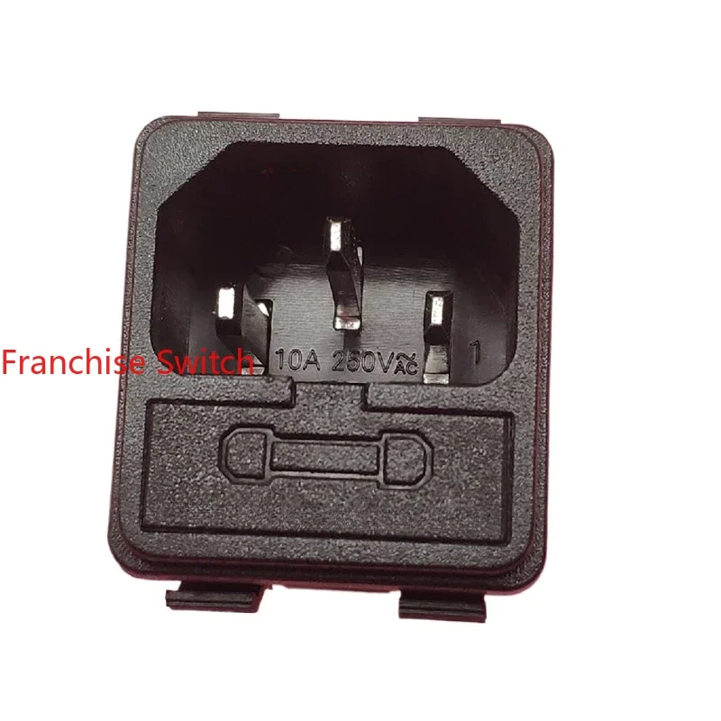 

10PCS Power socket with fuse card type three core JR-101-1FS AC