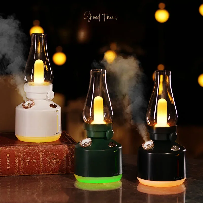 Time Light Humidifier USB Spray Air Humidifier LED Colorful Night Light Creative Outdoor Portable Bluetooth Speaker