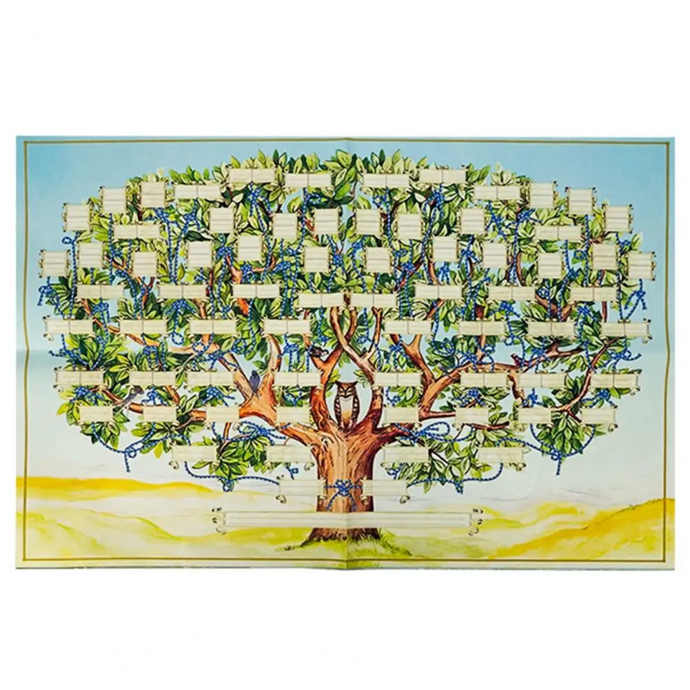 Ancestry Wall Art Generational Family Tree Chart Poster Celebrating Ancestry History Genealogy for Family Member Gifts for 6