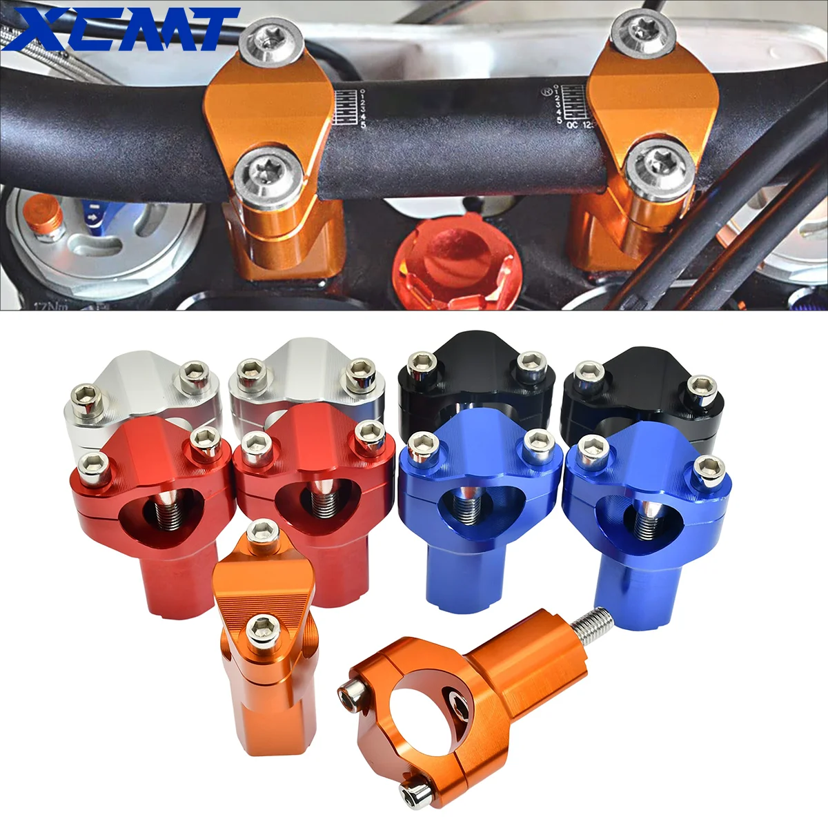 Motorcycle 55mm Handlebar Riser Bar Clamp Mount For KTM EXC EXCF TE FE For GasGas EX EC MC For BETA RR 250 300 350 400 450 500