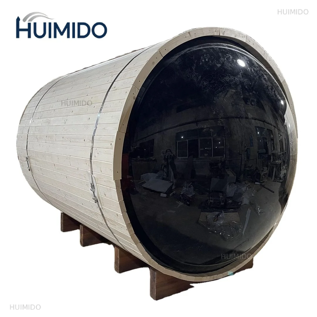 Sauna Dry Stone Red Cedar Barrel Outdoor Sauna Room For 2 4 Persons Outdoor Cube Wooden Barrel