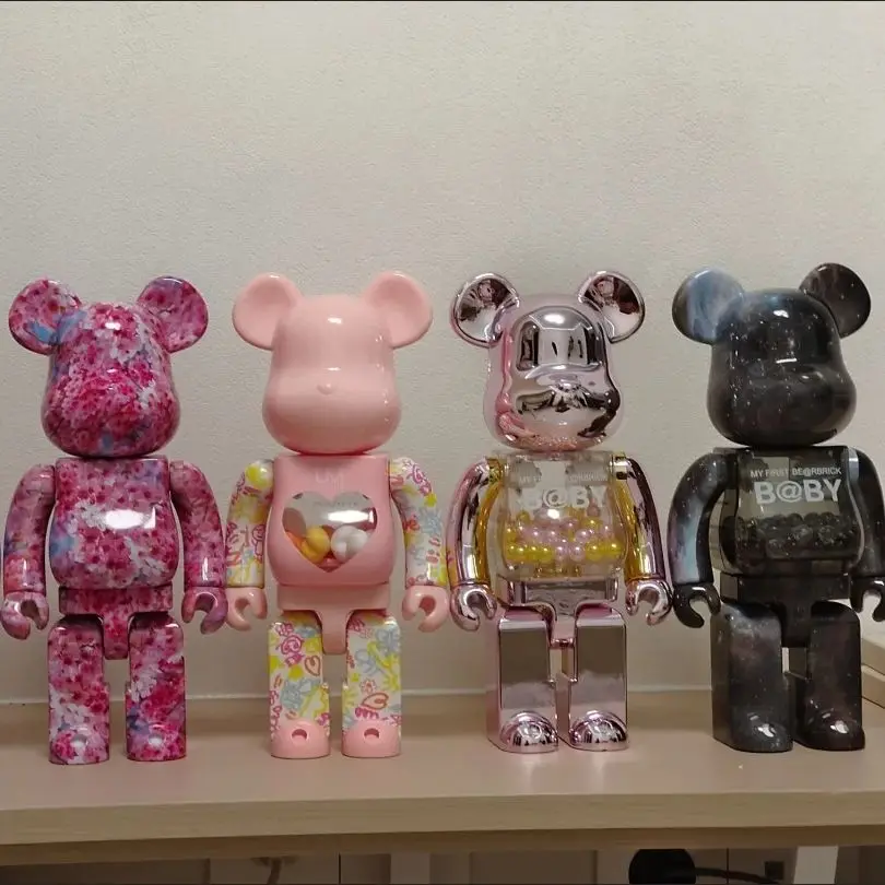 

Bearbrick 400% Цветы вишни Сакура Марс Луна высота 28 см 11 дюймов подарочные украшения декоративная подарочная кукла