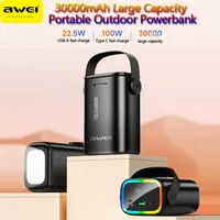 Awei P15K PD 100W Powerful Power Bank 30000mAh for iOS And Android Cellphone Portable Outdoor Powerbank External Spare Battery