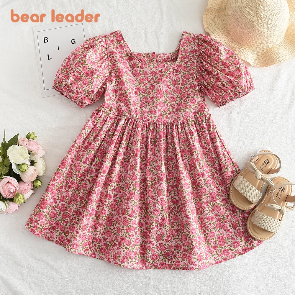 Bear Leader New Summer Dresses Girls Solid Girls Dresses Fashion Kids Dress Children's Costumes for Girls Flower Girl Dresses