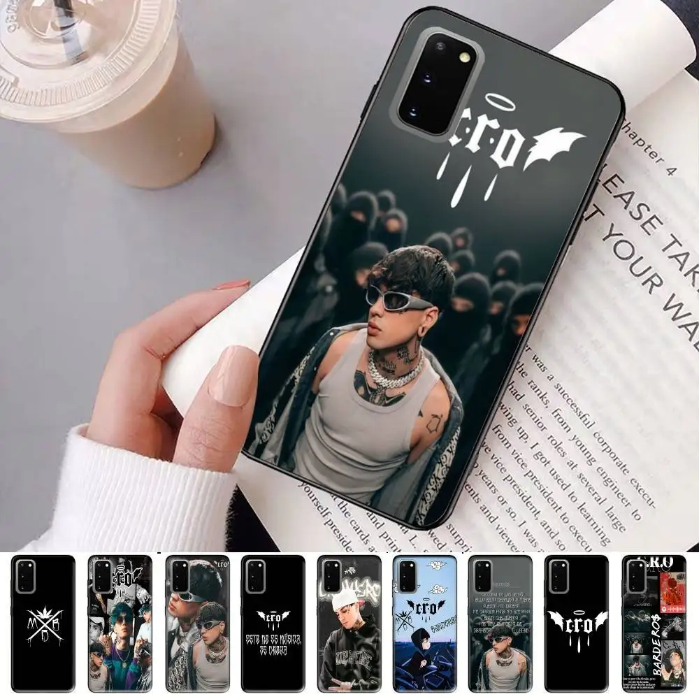 C.R.O Crocraxker Rapper Phone Case For Samsung S 24 Fe 25 Ultra Plus 20 Lite 21 30 22 23 24 22 Ultra 5G Fundas