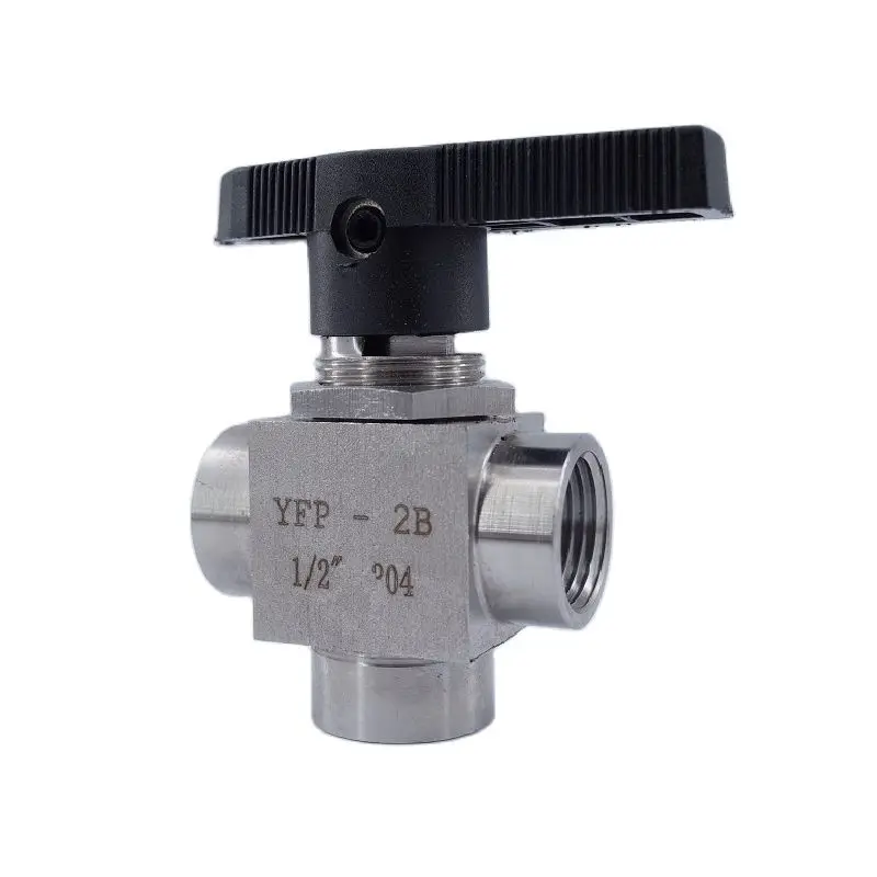 Free ship GOGO 3 way female thread Ball valve 1/8"