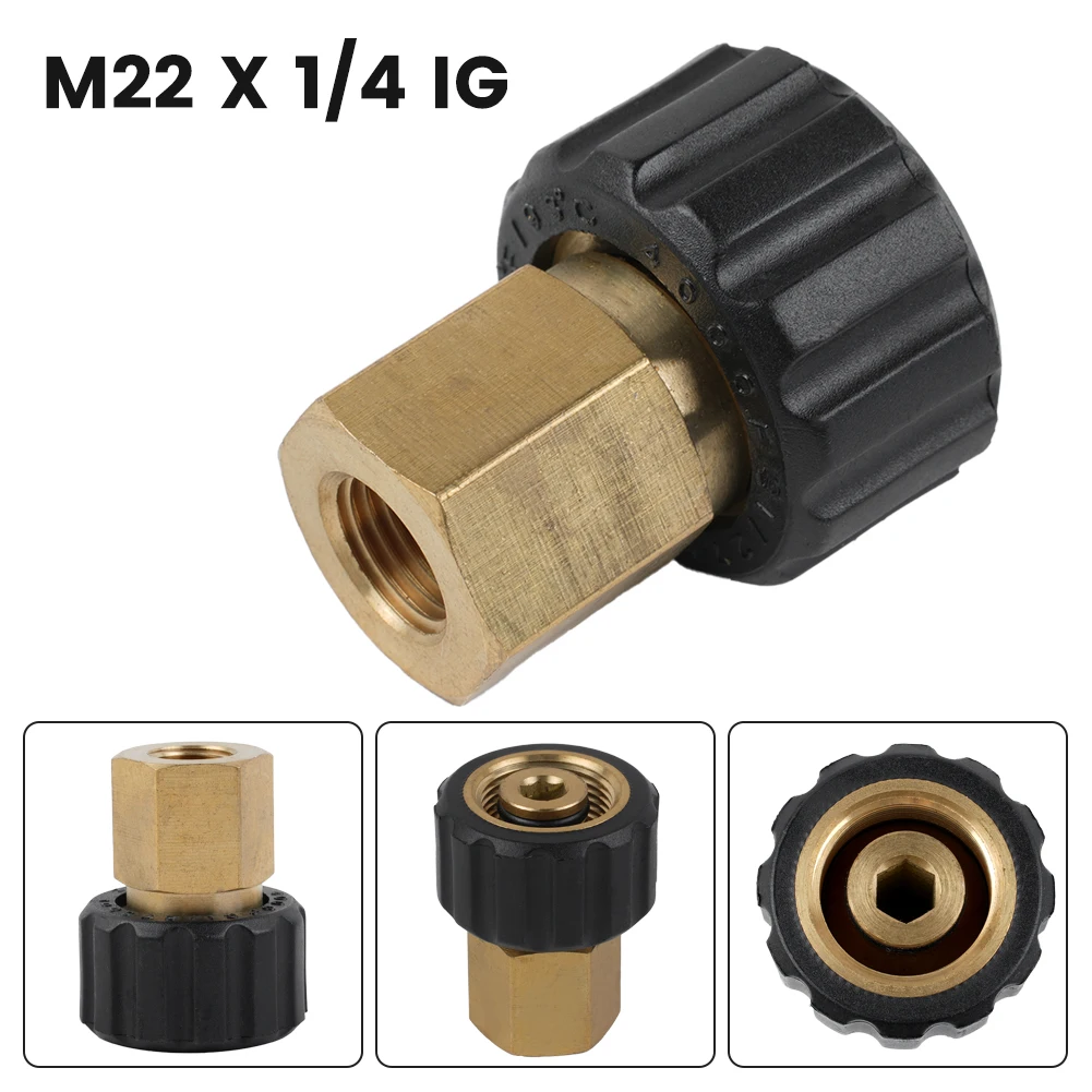 

Adapter M22 X 1/4 IG Quick Coupling For High Pressure Washer Lance Garden Watering Hose ST-40 With 14mm Sealing Nipple Connector