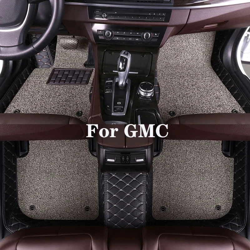 

High Quality Customized Double Layer Detachable Diamond Pattern Car Floor Mat For GMC Acadia(5seat) Canyon Crew Cab Auto Parts