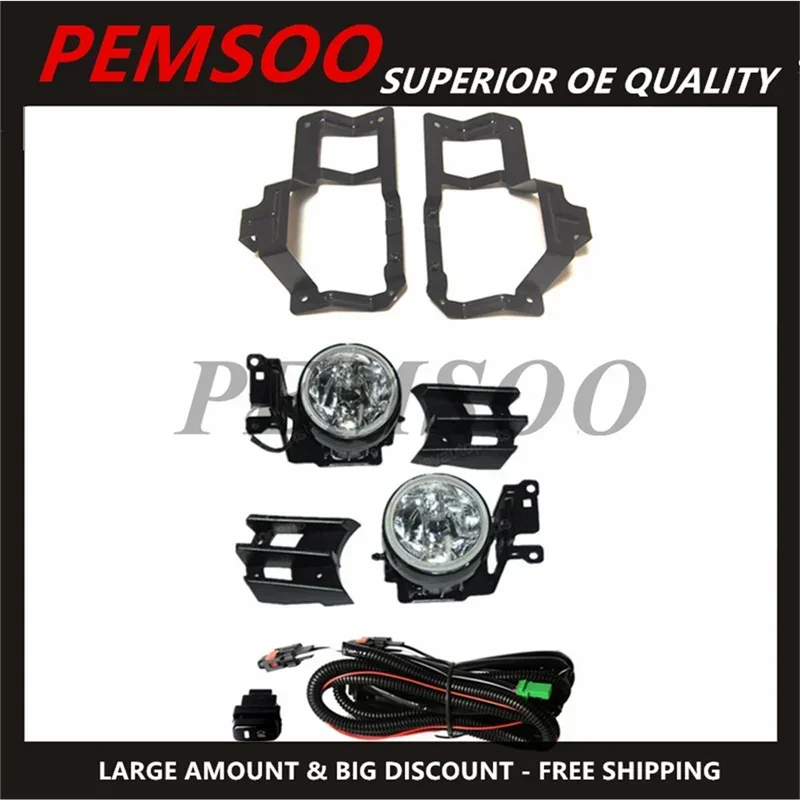 Fog Lamp Kit for Pajero Sport Fog Light Set Montero Sport Wire Switch ShogunChallenger Front Lamp HolderNativa mr482497 mr496369