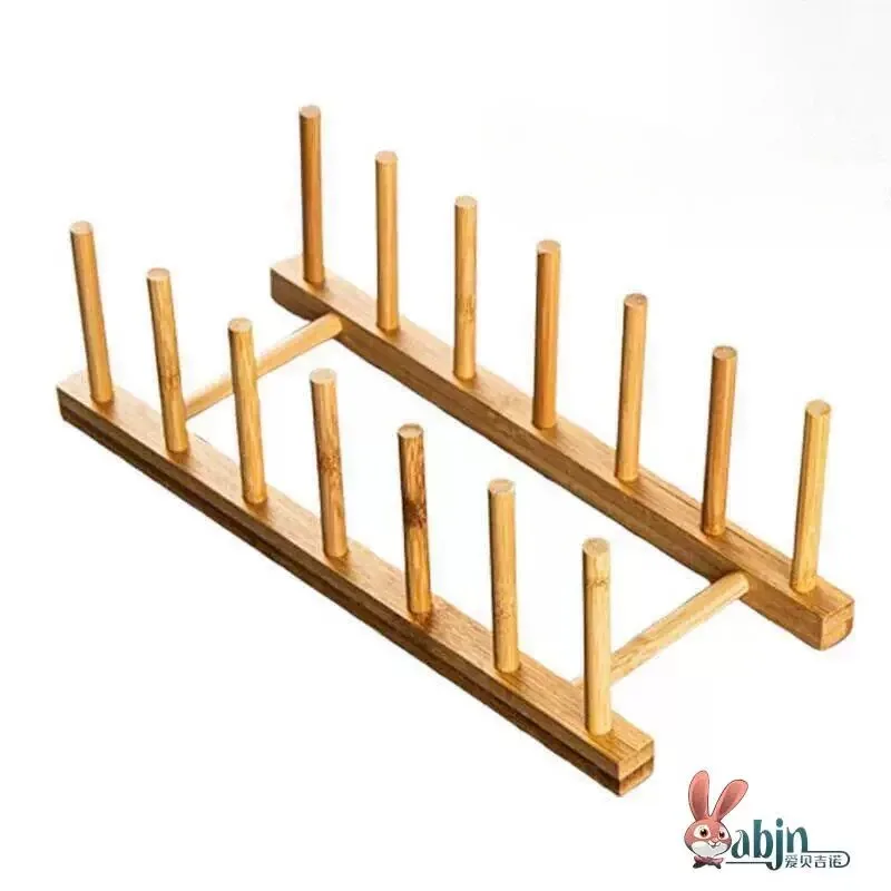 Multi-Layer Bamboo Tea Cup Rack Display Stand Water Drainage Cup Holder Shelf Tea Set Accessories ABEYINUOR Love Beige No