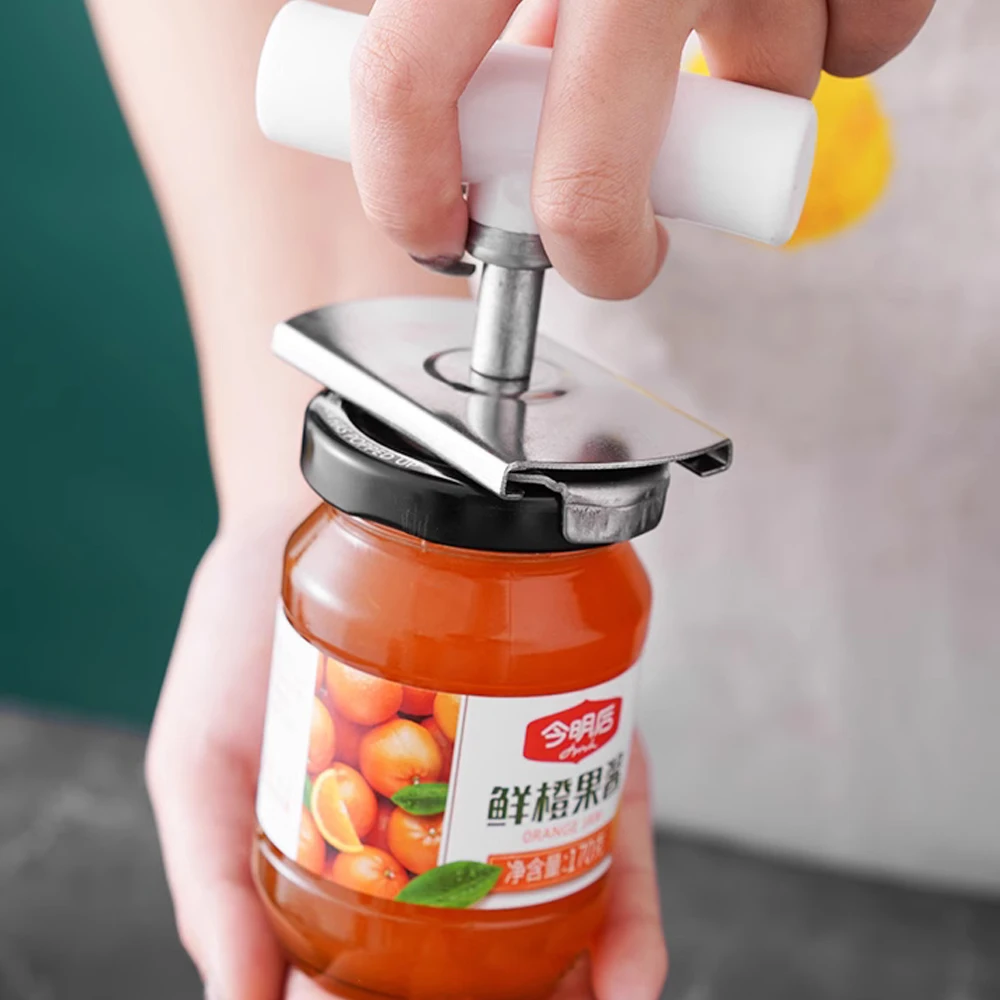 Multi-function Bottle Cap Opener Stainless Steel Adjustable Lids Off Jar Opener Labor-saving Screw Can Opener for Kitchen Tools