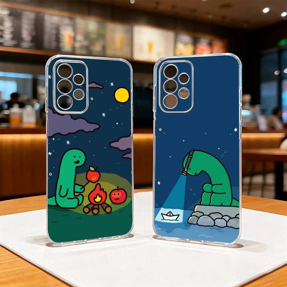 Cartoon J-Jogumans Dinosaur Phone Case Transparent Silicone Soft For Samsung S25,S24,S21,S22,S23,S30,Ultra,S20,Plus,Fe
