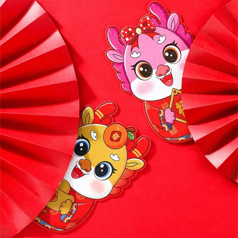 Three-dimensional Red Envelope Cute Shape Cozy New Years Gift Red Envelope No Need To Use Glue Convenient Decoration Exquisite