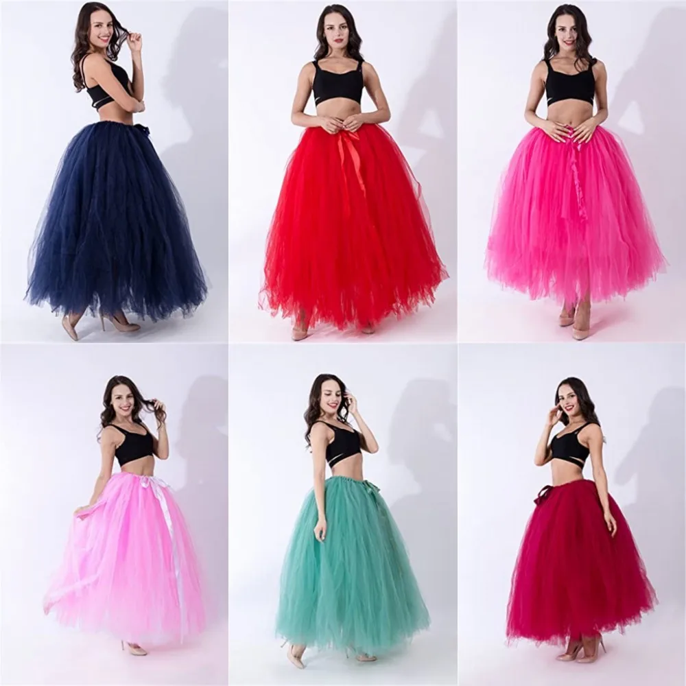 Puffy Tulle Petticoat ผู้ใหญ่ผู้หญิง Tutu Ballet กระโปรงบัลเล่ต์เจ้าหญิง Pettiskirts Lolita ชุดค็อกเทล Jupon Robe