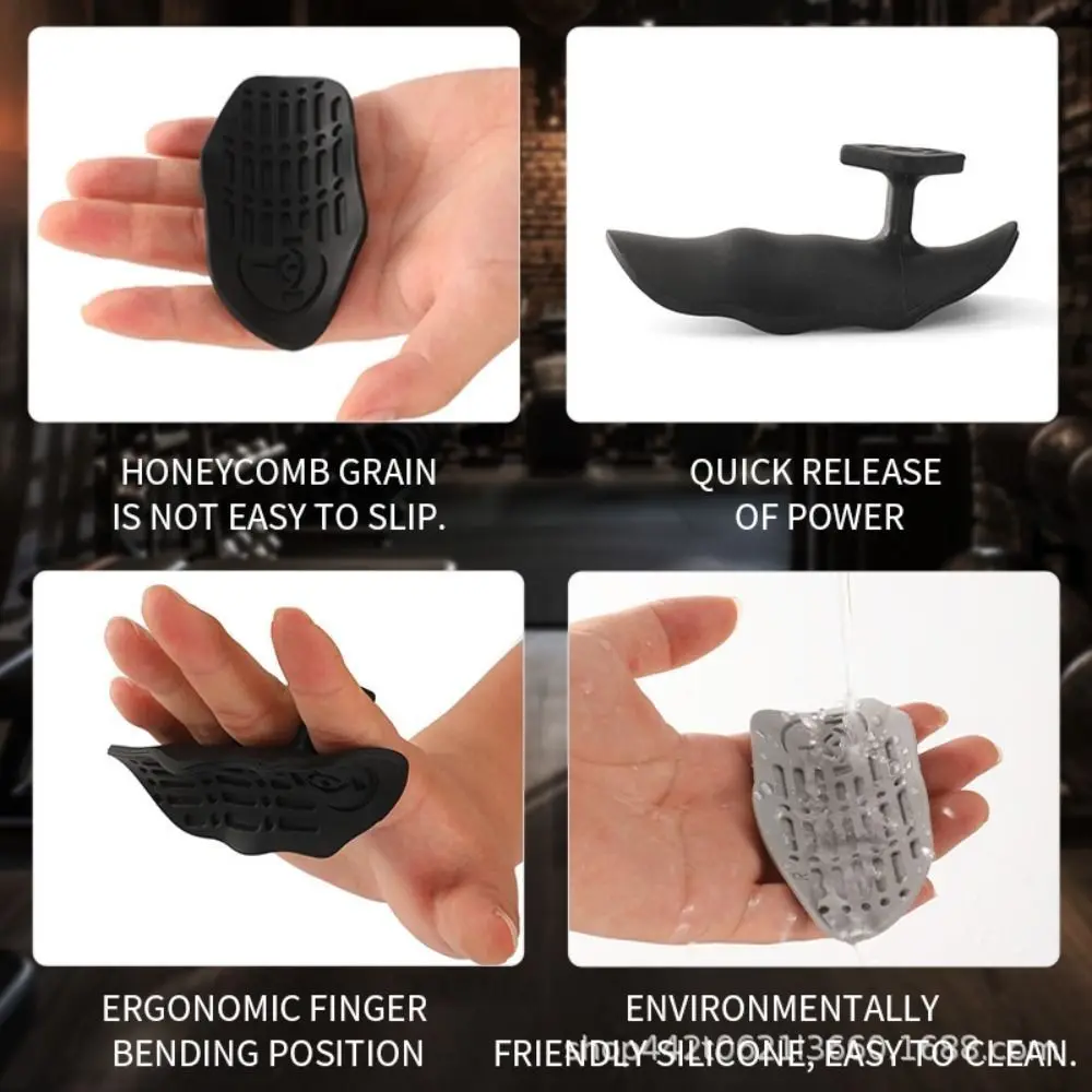 Fortalecedor de agarre antideslizante, entrenador de dedos elástico sin sudor, empuñaduras de entrenamiento portátiles transpirables para levantamiento de mancuernas, 1 par