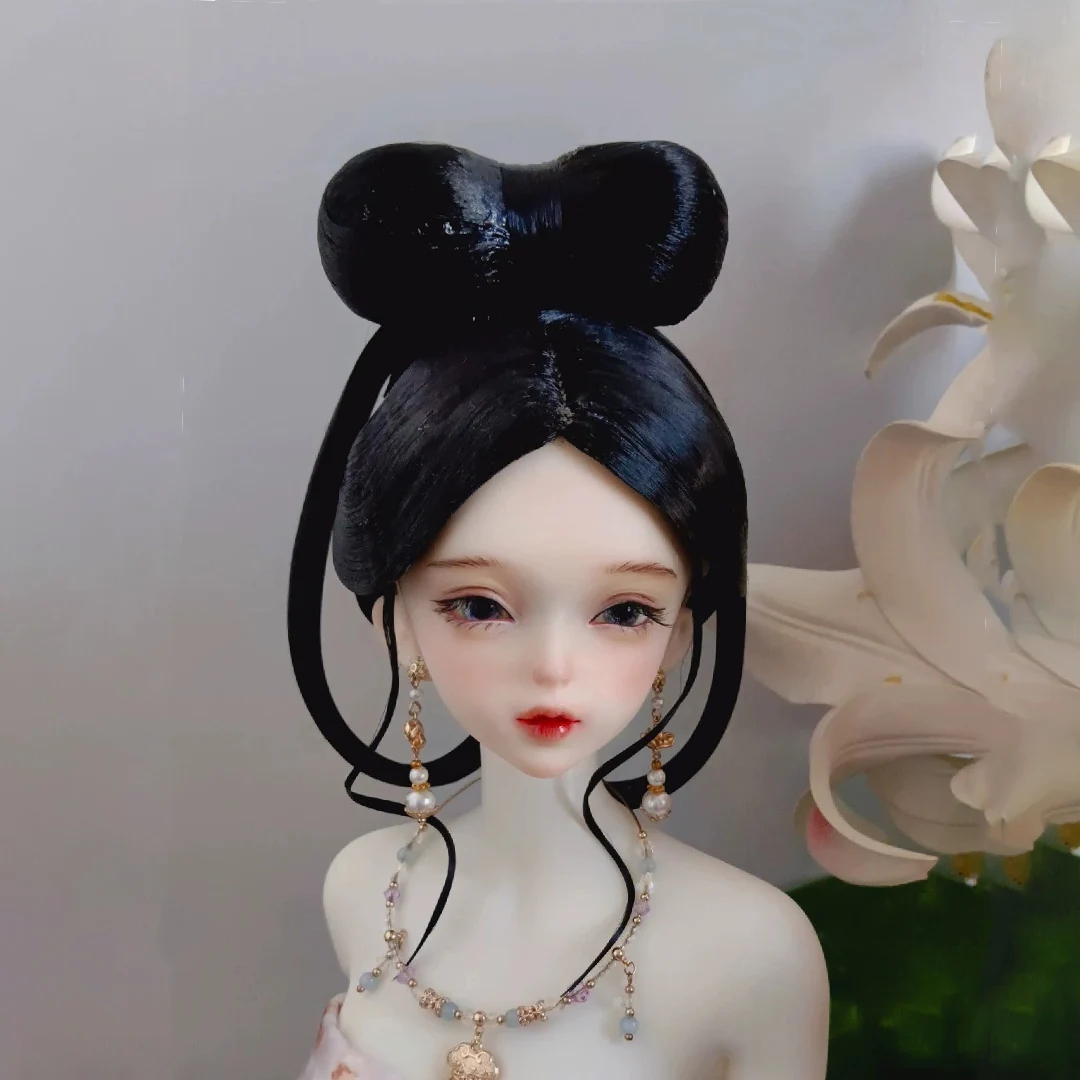 

1/4 1/3 Scale Ancient Costume BJD Wig Chinese Hanfu Fairy Hair Retro Wigs For BJD/SD MSD SD13 Girl SSDF Doll Accessories C2417