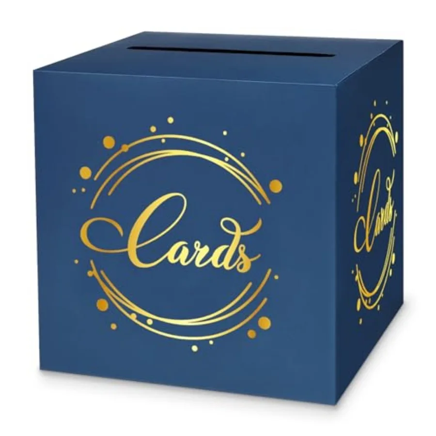 

1 Pack Card Box for Party, 8.7" Gift Card Box Money Box for Birthday, Wedding, Baby Shower, Retirement, Anniversary, Bridal Sho