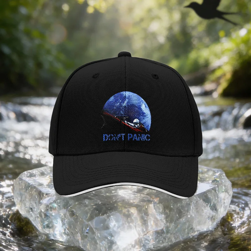 Astronaut Earth Background Pattern Sandwich Cap, Unisex Easy Lightweight Adjustable Outdoor Sun Hat, Ideal Gift for Travel, Part