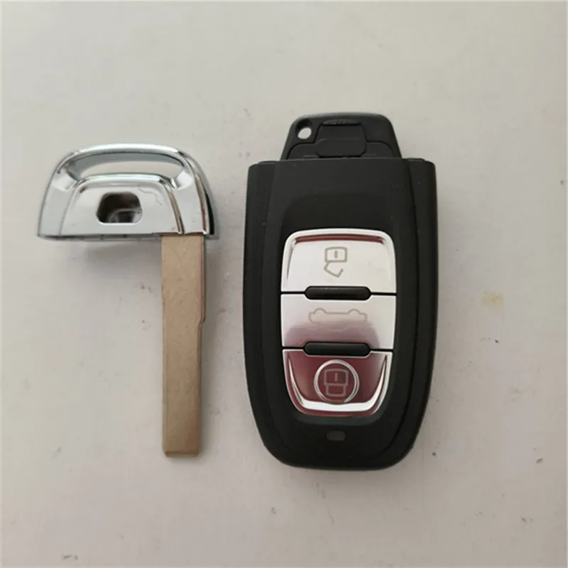 

2 шт., 3 кнопки для Audi A4l A3 A4 A5 A6 A8 Quattro Q5 Q7 A6 A8, корпус автомобильного дистанционного ключа, смарт-вставка, брелок, чехол для ключа HU66 Blade