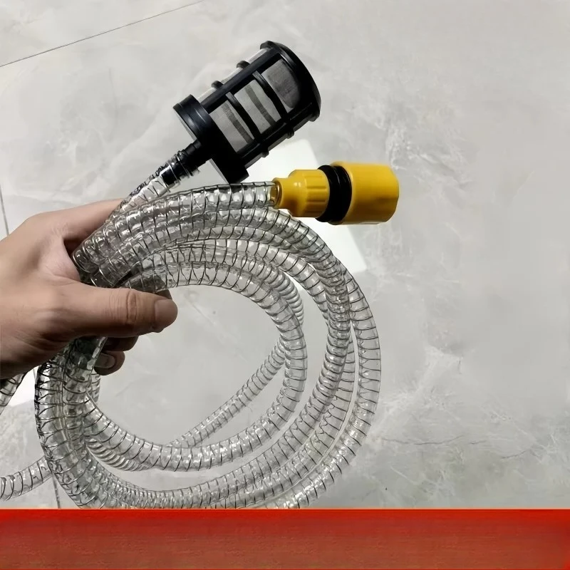 Lithium Battery High-Pressure Washer Steel Wire Inlet Hose - Home Wireless Car Washer Accessory, Specialized Steel Braided Hose