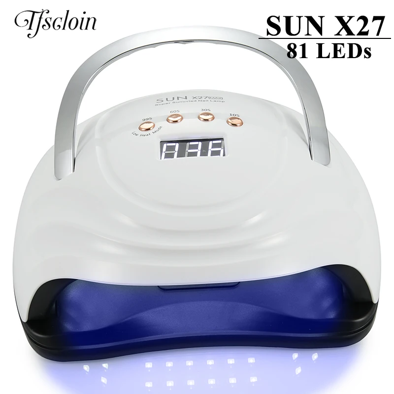 81leds uv led secador de luz lâmpada do prego para unhas manicure gel polonês cura 4 temporizadores profissional uv luz do prego com sensor automático