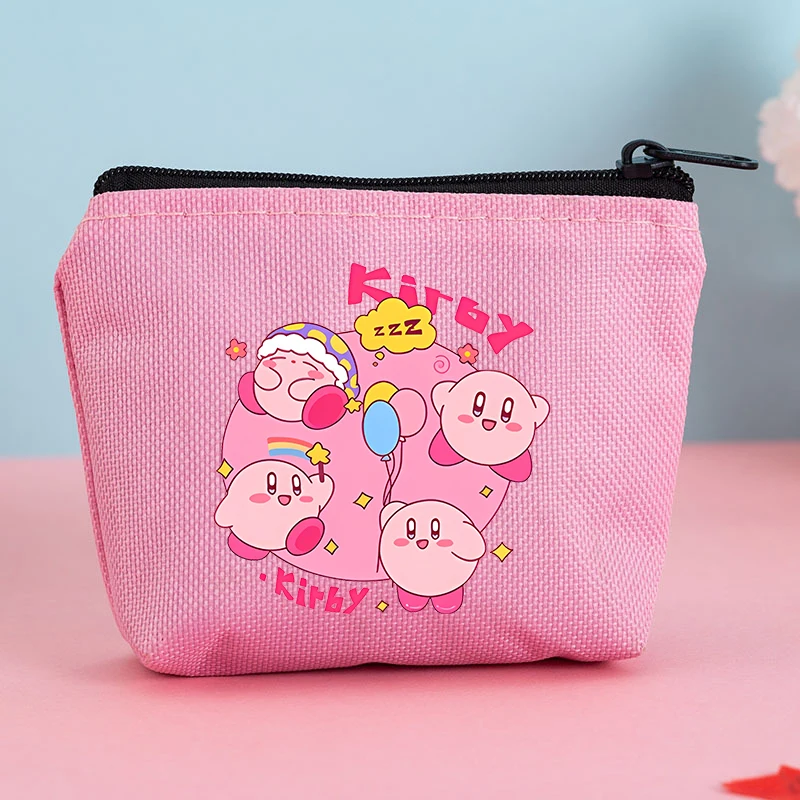 

Kawaii Kirbys Coin Purse Female Canvas Wallet Woman Fashion Zipper Card Holder Cartoon Cute Coin Pouch Boy Girl Money Bag New