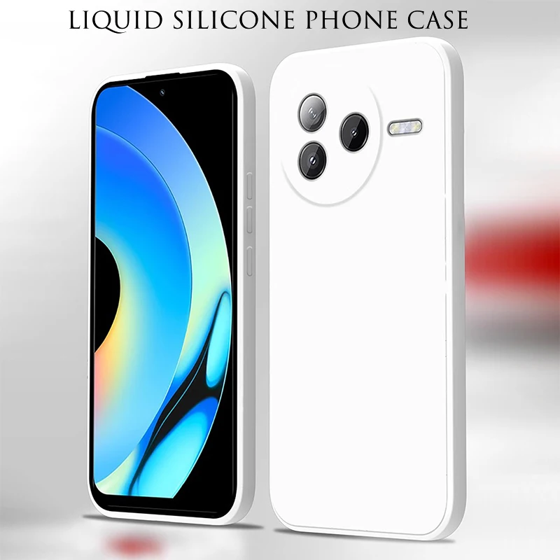 Оригинальный чехол из жидкого силикона для Xiaomi Redmi K80 K70 K60 Pro, противоударная фланелевая подкладка, мягкая задняя крышка с прямыми краями Оригинальный чехол из жидкого силикона для Xiaomi Redmi K80 K70 K60 Pro, противоударная фланелевая подкладка, мягкая задняя крышка с прямыми краями