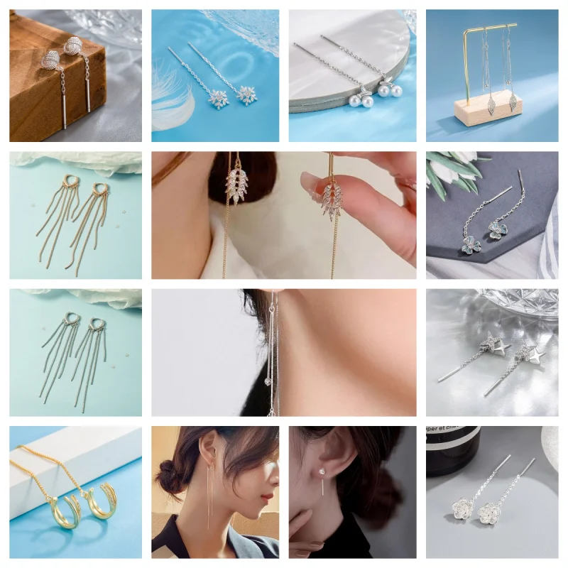 

Роскошный блестящий кулон, различные длинные серьги, подходящие для модных украшений для женщин или девочек в 2023 году, уникальные серьги и