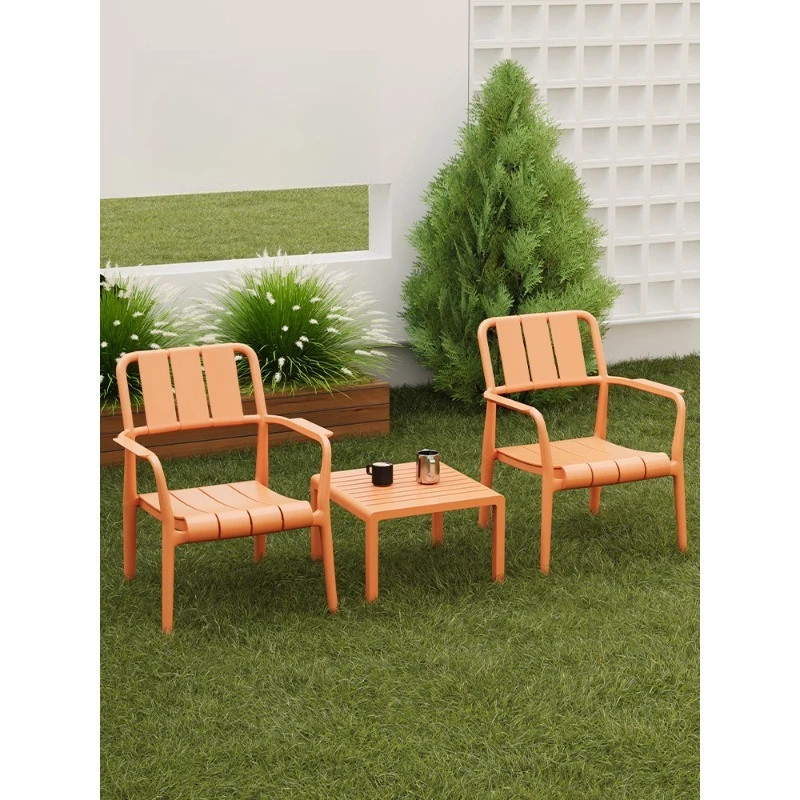 

Outdoor table and chair combination, balcony courtyard outdoor waterproof commercial lounge area chair