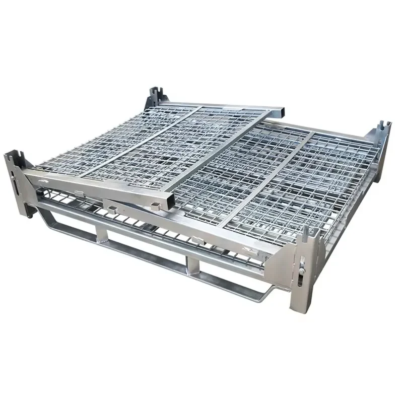 Heavy Storage Box Metal Firewood Cages Cage Pallet Wire Mesh Container