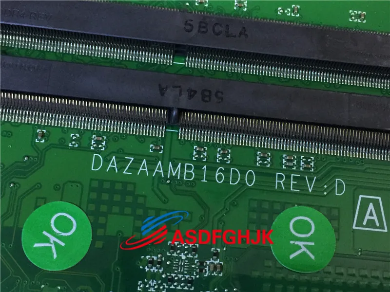 Scheda madre del computer portatile originale per Acer Aspire e5-575 e5-575g con cpu i3-6100u dazaamb16d0 Test OK