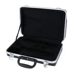 Black Clarinet Carrying Case Hard Clarinet Case Protect Dustproof Plastic Clarinet Carrying Case  With  Player