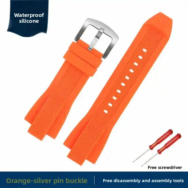 For Michael Kors MK8184 8729 8152 8295 waterproof silicone watch strap with male protruding rubber bracelet 29x13mm accessories