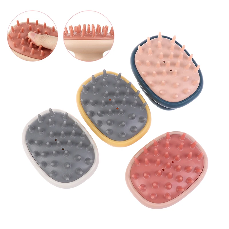 Silicone Head Body Scalp Massage Brush Silicone Shampoo Brush Hair Washing Comb Shower Brush Bath SPA Massage Brush Hair Brush