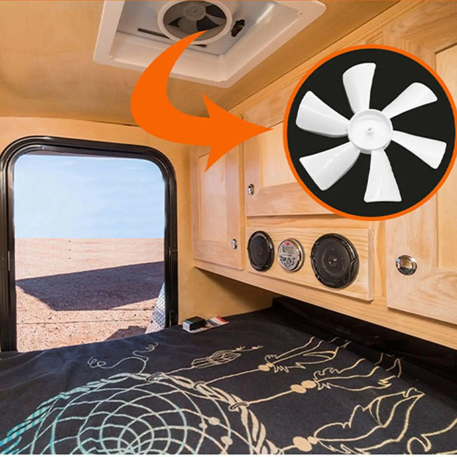 

RV Roof Ceiling Fan RV Accessories Compact Efficient Easy Installation