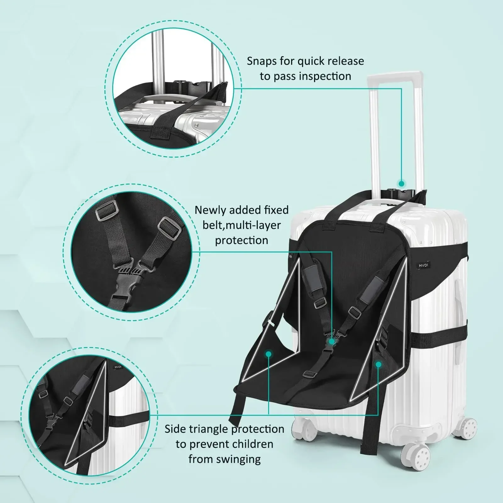 Trolley Case Portable Child Seat Special Trolley Case for Traveling with Children Three-point Safety Belt Seat