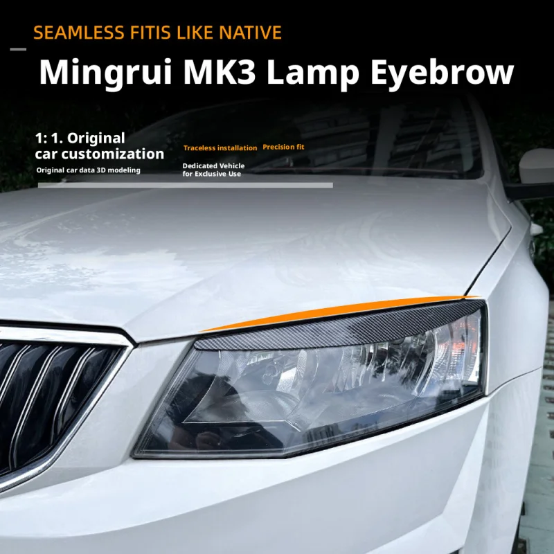 

Suitable for Skoda OctaviaOctavia MK3 2015-2017 Headlight eyebrow car sticker exterior modification accessories