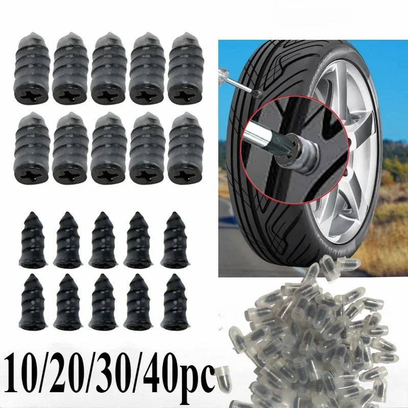 Auto- und Motorrad-Reifenreparaturnägel 10/30/100 Stück Universelle Reifenschrauben Schlauchlose Reparaturwerkzeuge Zubehör-Set Auto-Accessoire
