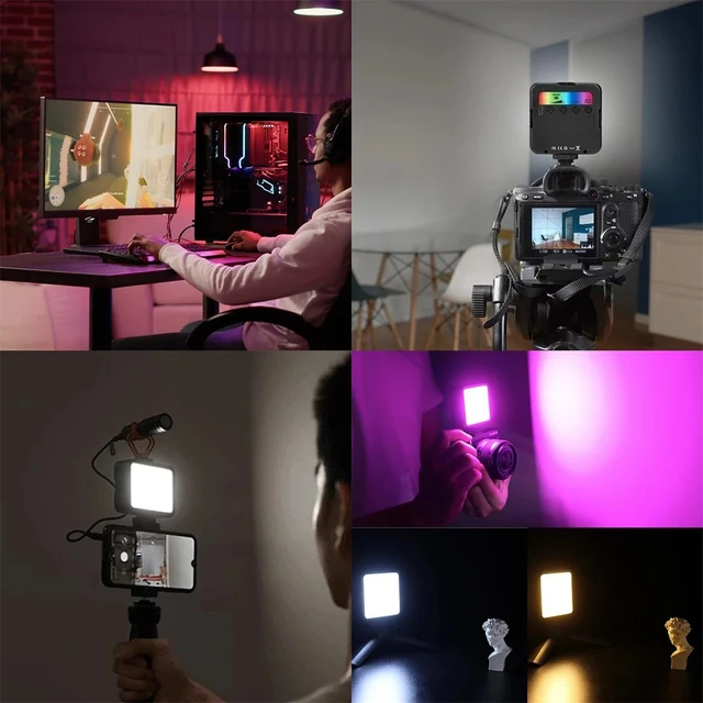 Pocket RGB Fill Light Portable LED Light Video Mini Fill Light For Camera Smartphone for GoPro Laptop Selfie Adjustable RGB Lamp Pocket RGB Fill Light Portable LED Light Video Mini Fill Light For Camera Smartphone for GoPro Laptop Selfie Adjustable RGB Lamp