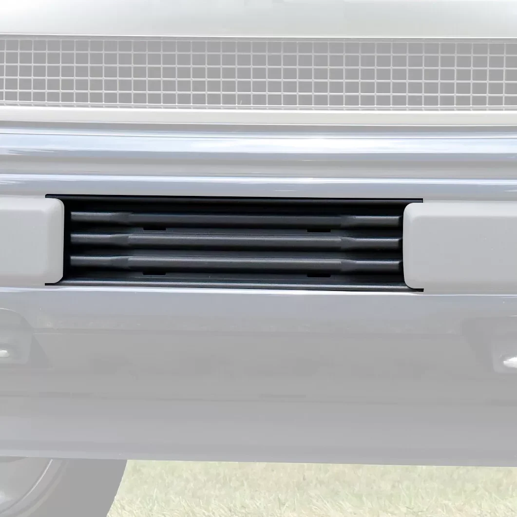 المصد الأمامي المركزي لوحة الكسوة الشواية السفلية باللون الأسود لسيارة Ford F150 2018-2020