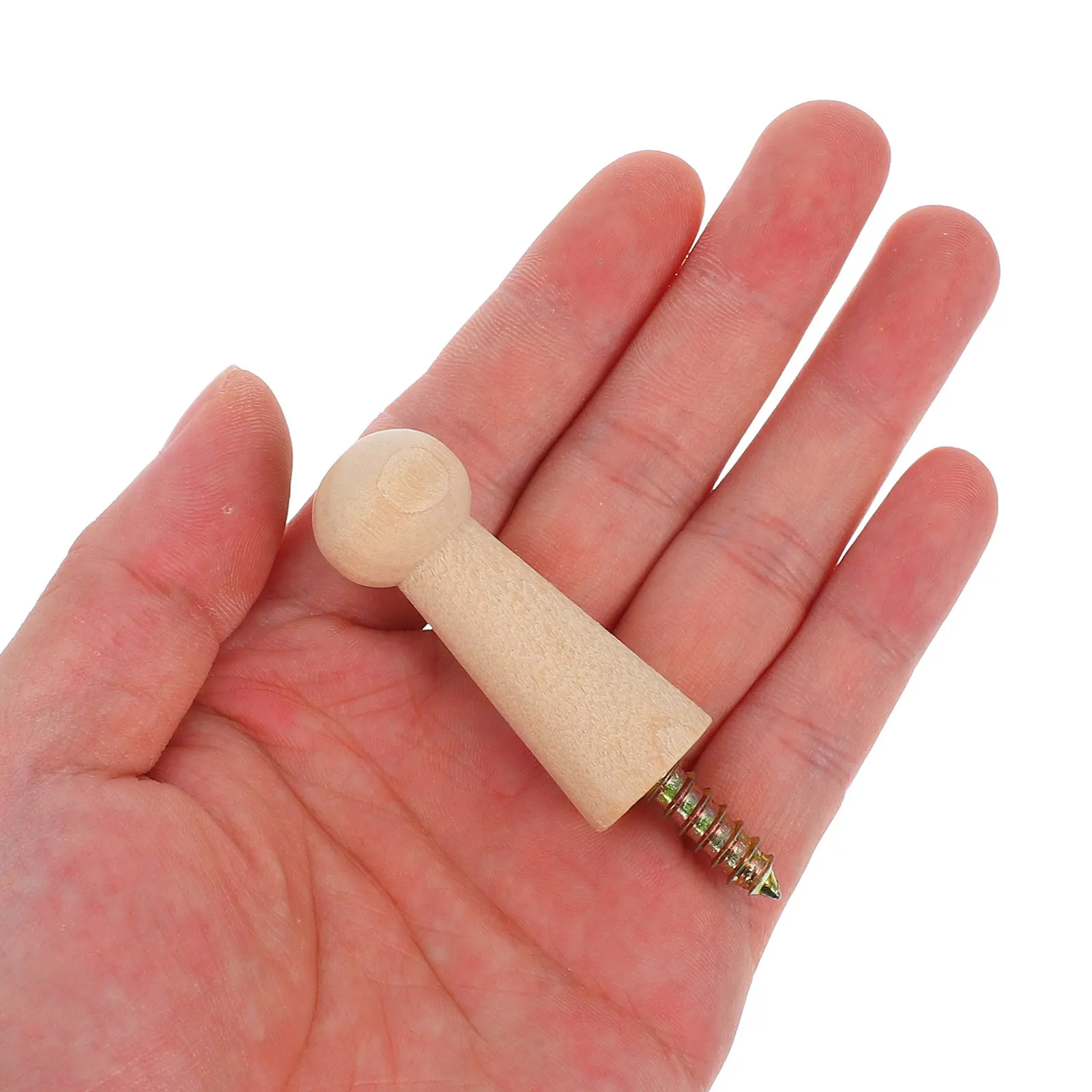 

15Pcs Natural Wood Shaker Peg Hooks Unfinished Smooth Surface Screw-in Wall Mount Coat Hooks for Bedroom Bathroom Organization