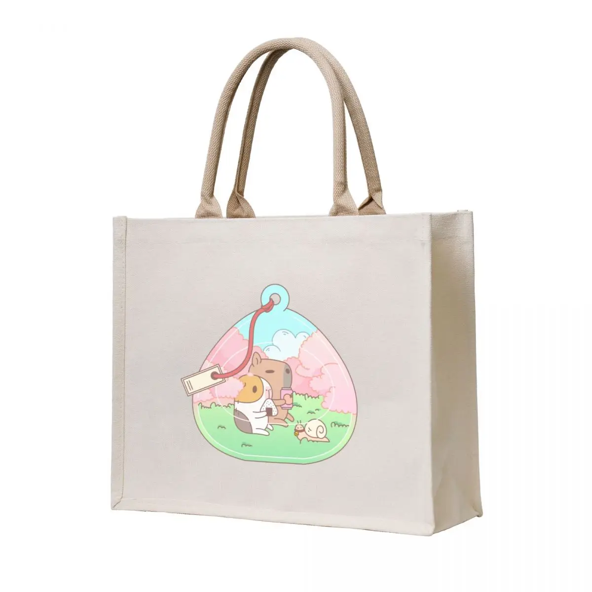 

Bubu the Guinea pig, Cherry Blossom Terrarium Tote Bag Lady bags custom fabric bag custom bags great bag