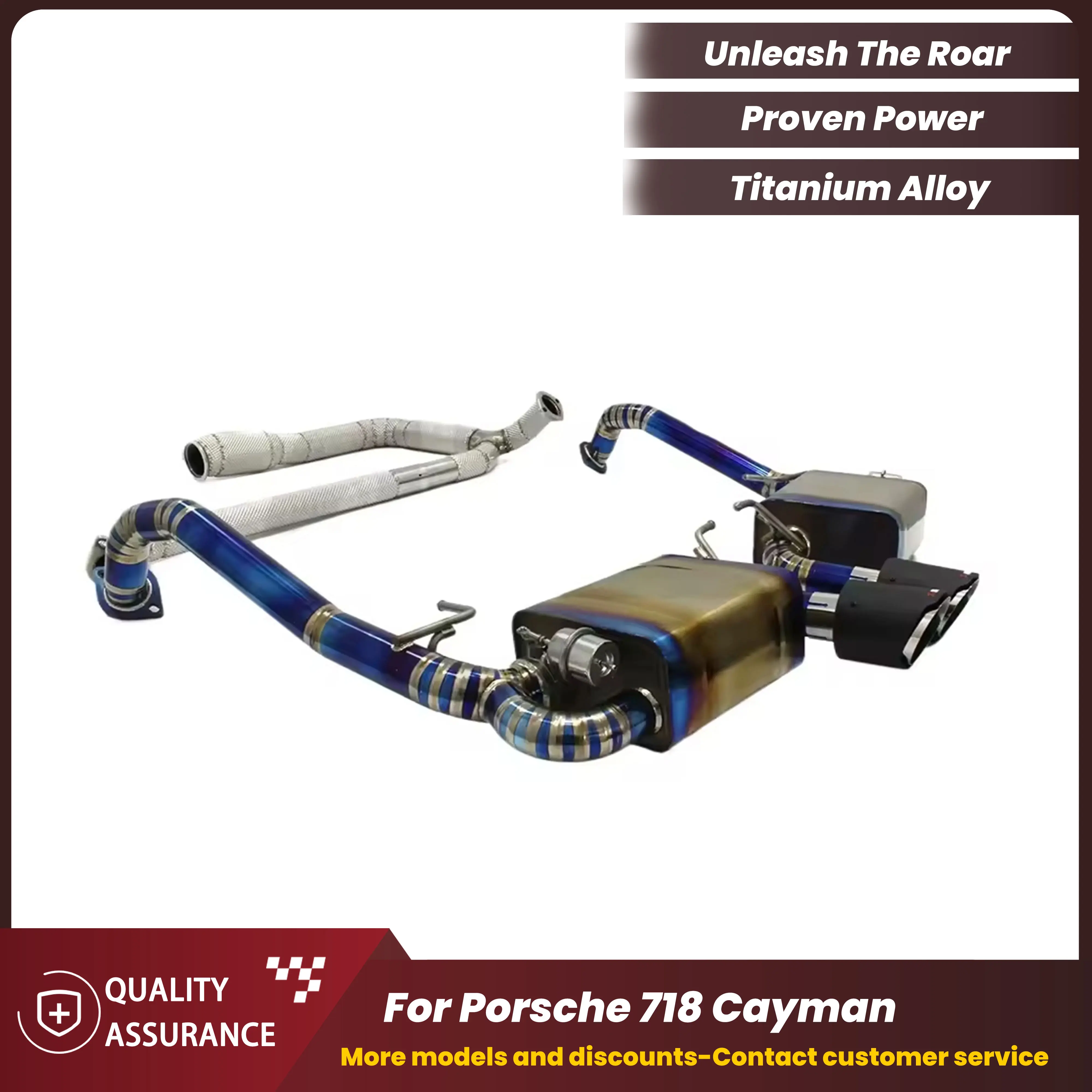 

Racing Aggressive Sound ECCF Titanium Catback with SUS304 Downpipe for Porsche 718 2.0T 2.5T Boxster Cayman