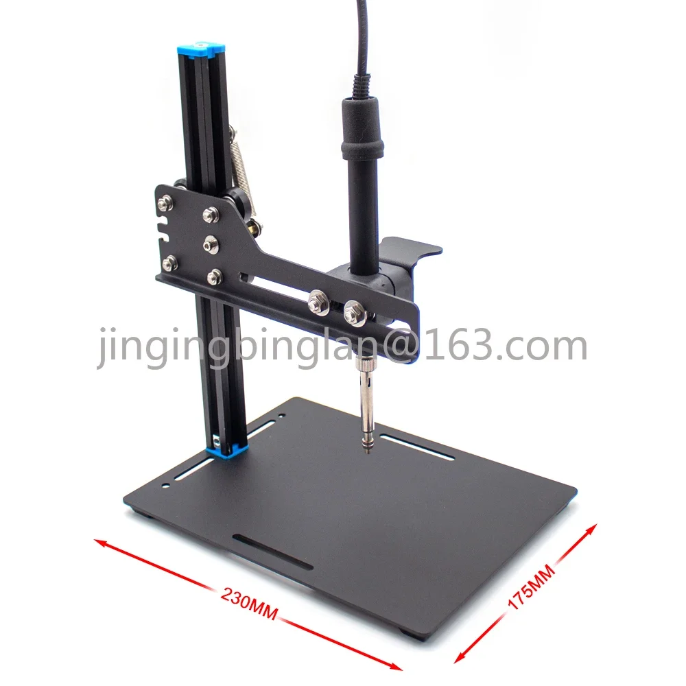 

220V Vertical Heat Set Insert Hand Tool Pressing Machine Hot Melt Brass Knurled Nut Embedded Insertion Soldering Iron 200-400℃
