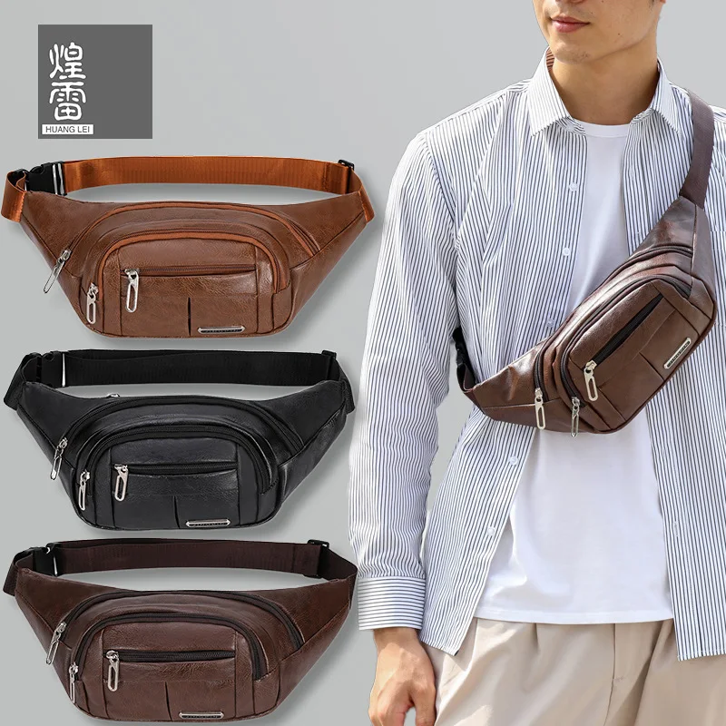 Men's multi-function shoulder sling backpack business leisure sports waist bag waterproof