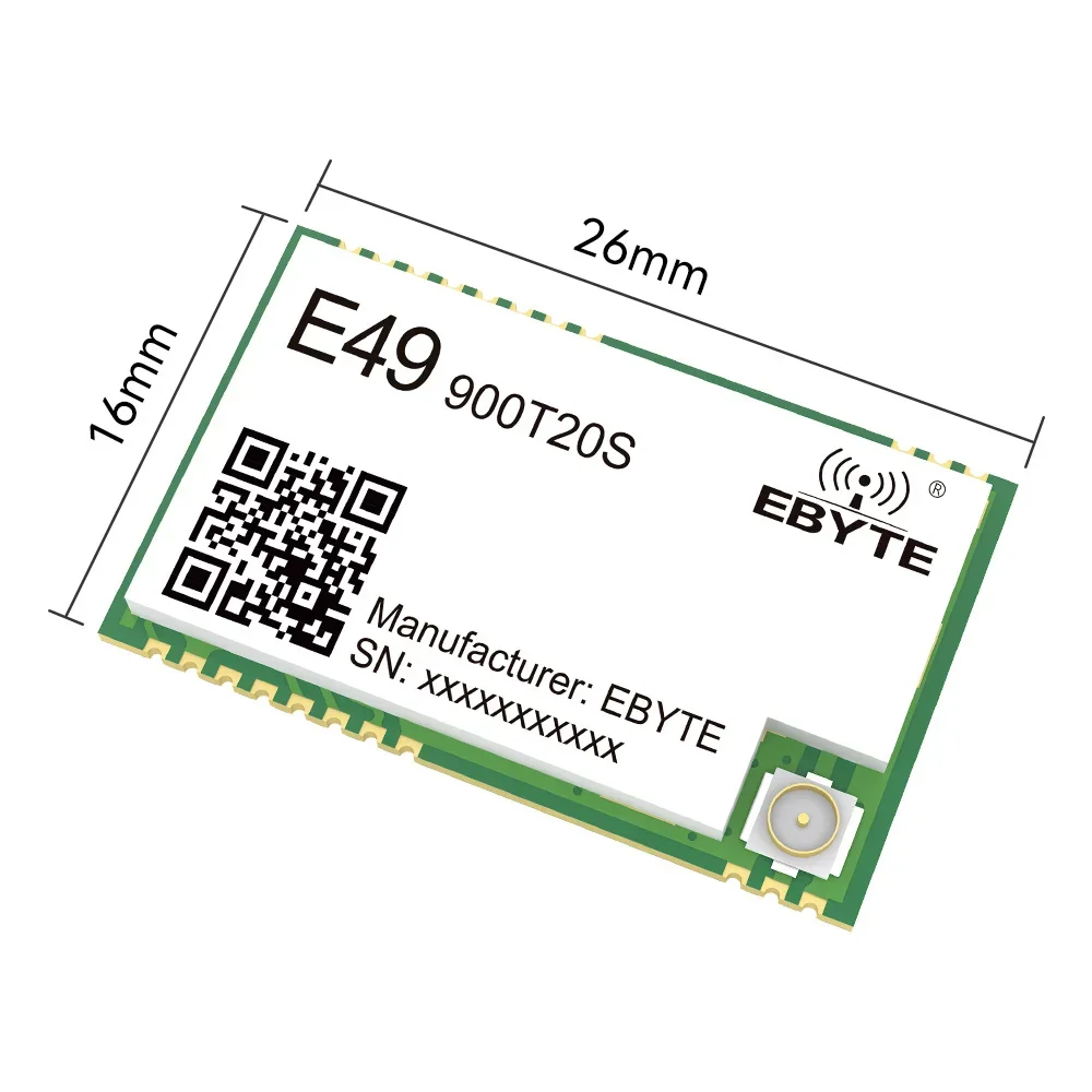 

COJXU 2Pcs E49-900T20S CMOSTEK-CMT2300A 868MHz 915MHz IPEX Stamp Hole Wireless Data Transmission Module UART 20dBm SMD ISM