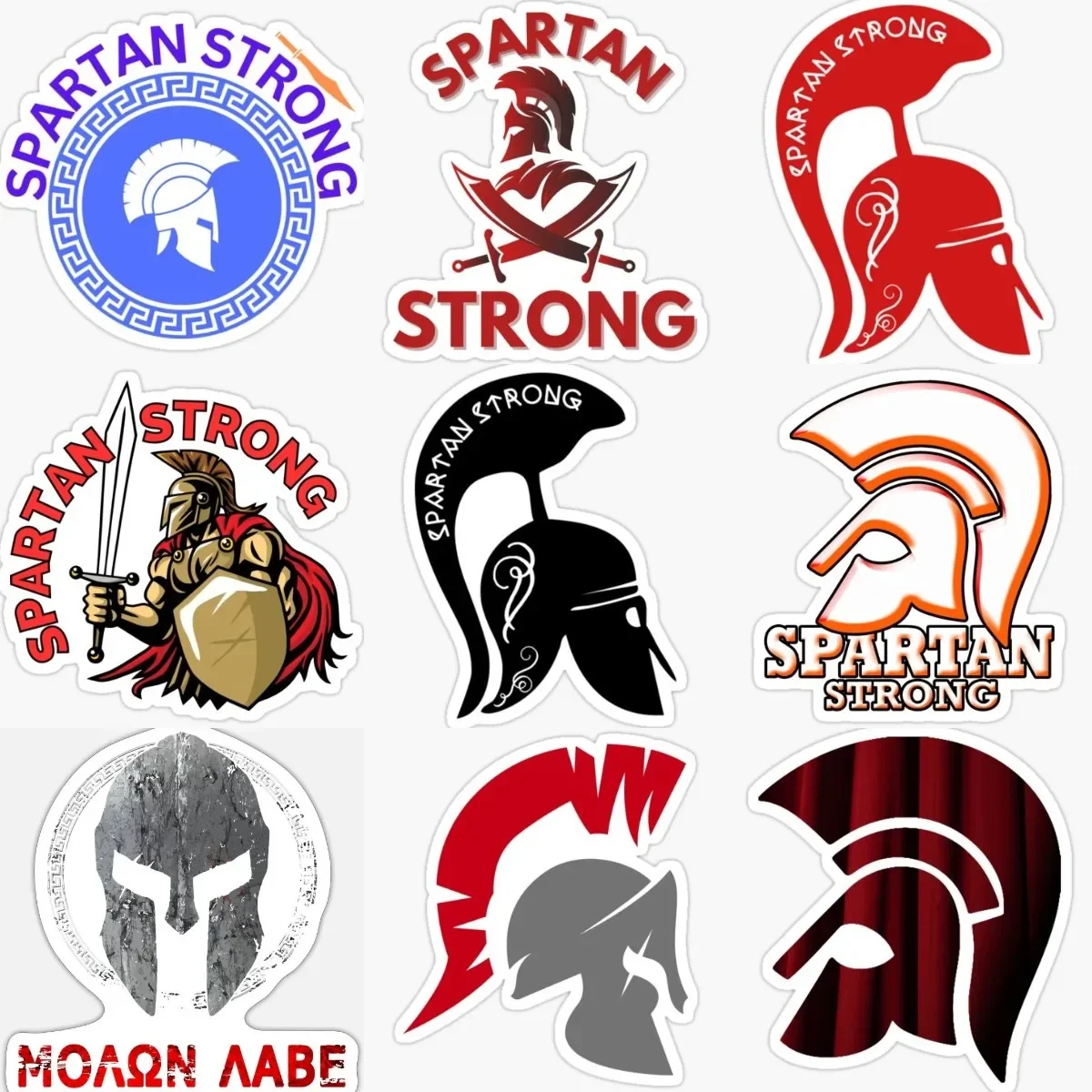 

Creative Spartan Warrior Helmet Stickers Accessories for Decorate Car Wall Fridge Bicycle Table Window Helmet Camper Bumper