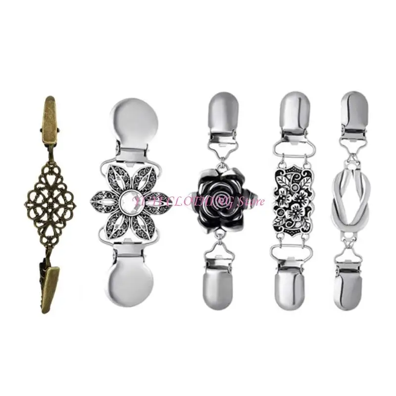 

N5KF Свитер -клипы цветочные платцы ретро -декоративные застежки застежки -застежки застежки